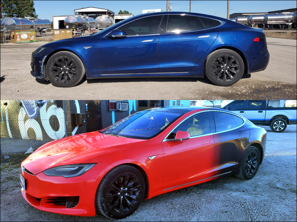 Tesla Color Change Full Car Wrap Tulsa