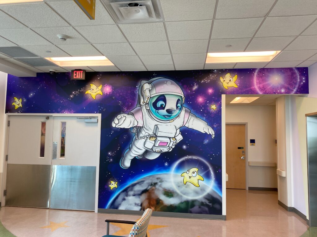 St. Francis Children's Hospital Wall Wrap. Graphics by artist Scribe.